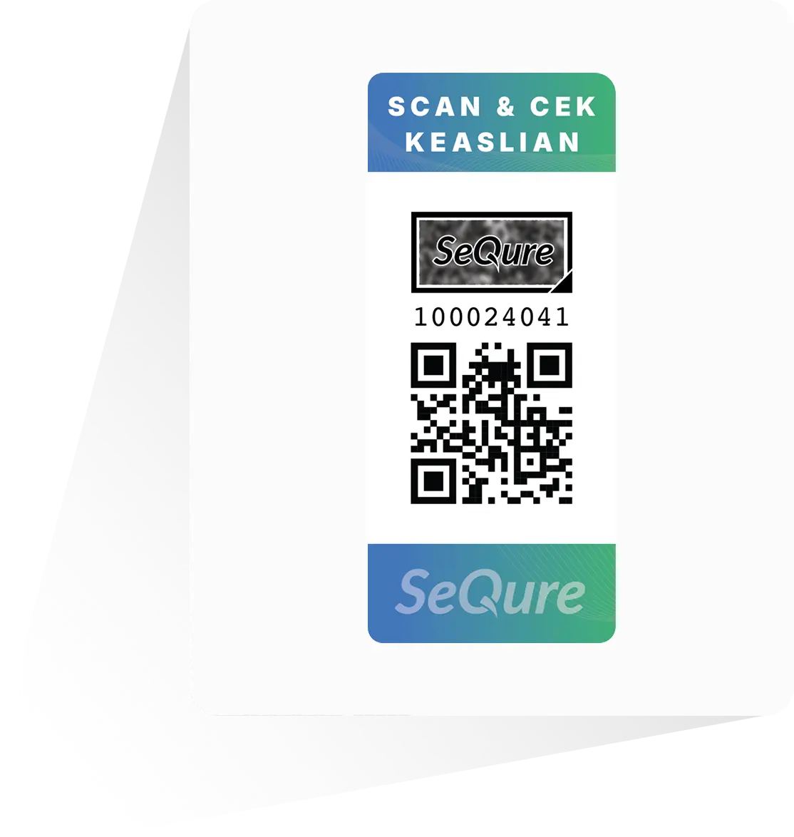 SeQure security sticker